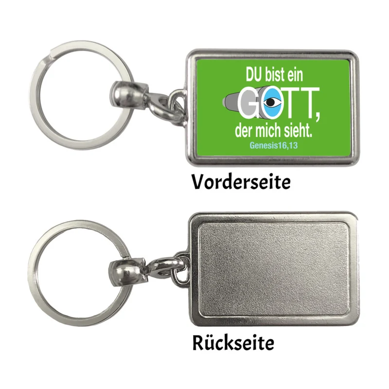 Du bist ein Gott, der mich sieht. Schlüsselanhänger mit Bibel Zitat