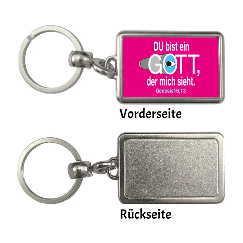 Du bist ein Gott, der mich sieht. Schlüsselanhänger mit Bibel Zitat