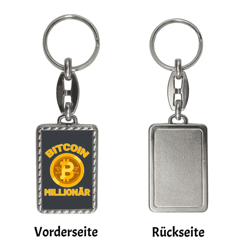 Bitcoin Millionär Kryptowährung Schlüsselanhänger