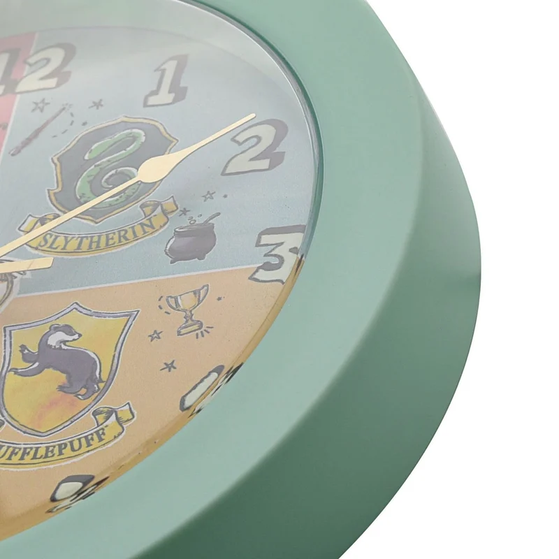 Harry Potter Charms Hauswappen Wanduhr mit Leuchtzahlen
