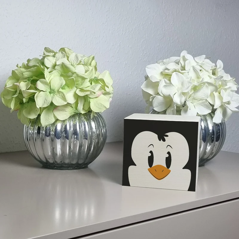 Spardose aus Keramik mit niedlichem Pinguin-Gesicht - für kleine Kinder