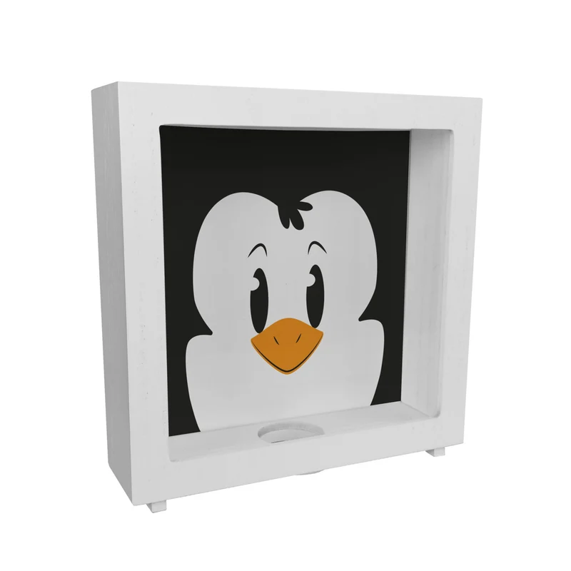 Spardose aus Keramik mit niedlichem Pinguin-Gesicht - für kleine Kinder