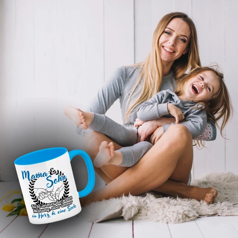 Mama und Sohn - ein Herz & eine Seele Kaffeebecher