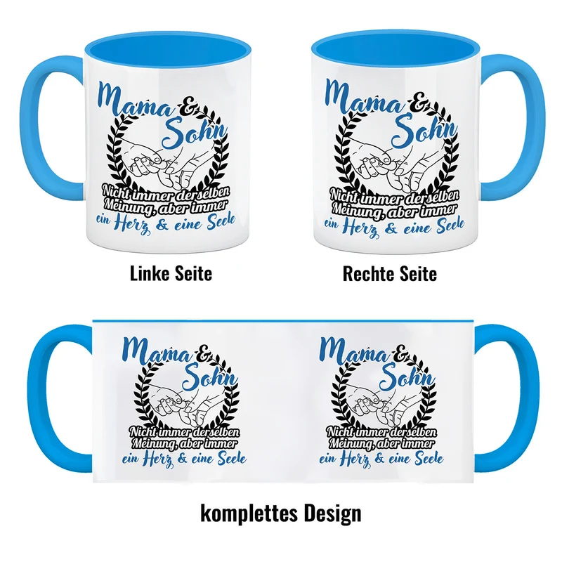 Mama und Sohn - ein Herz & eine Seele Kaffeebecher