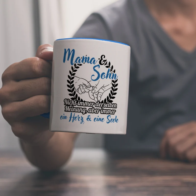 Mama und Sohn - ein Herz & eine Seele Kaffeebecher