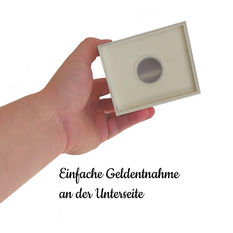 Waschbär Spardose mit Spruch Ich habe dieses Geld ehrlich verdient