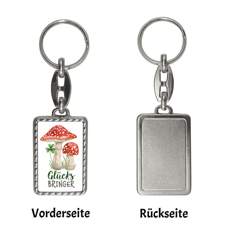 Fliegenpilz Schlüsselanhänger mit Spruch Glücksbringer