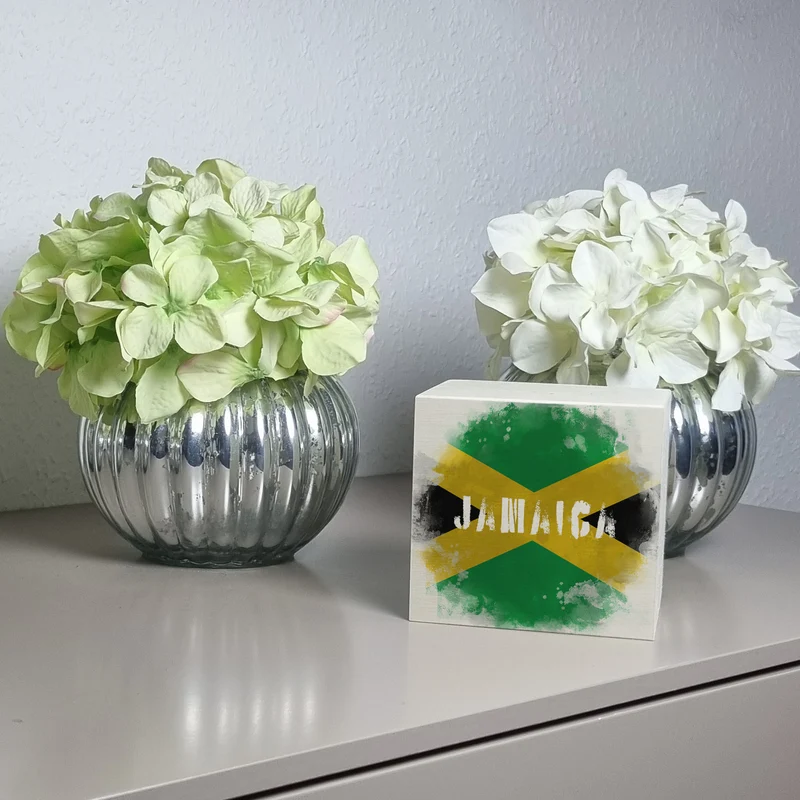 Spardose mit Jamaika-Flagge im Used Look - Sparschwein für Urlauber