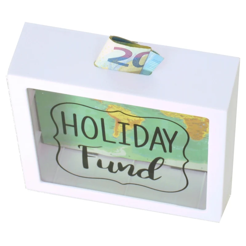 Holiday Fund Weltreise Spardose mit Sichtfenster