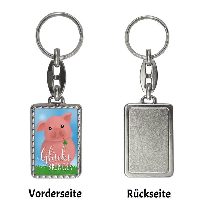 Kleeblatt Glücksbringer Schlüsselanhänger
