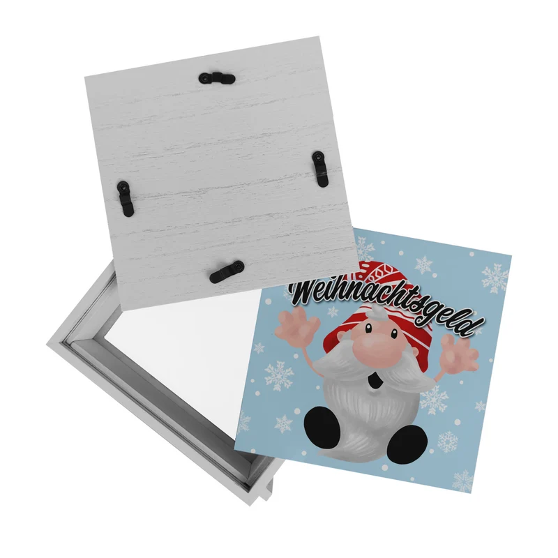 Weihnachtsgeld mit kleinem Wichtel Spardose