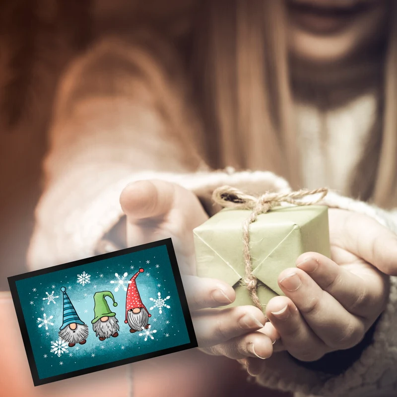 Weihnachts-Wichtel Fußmatte