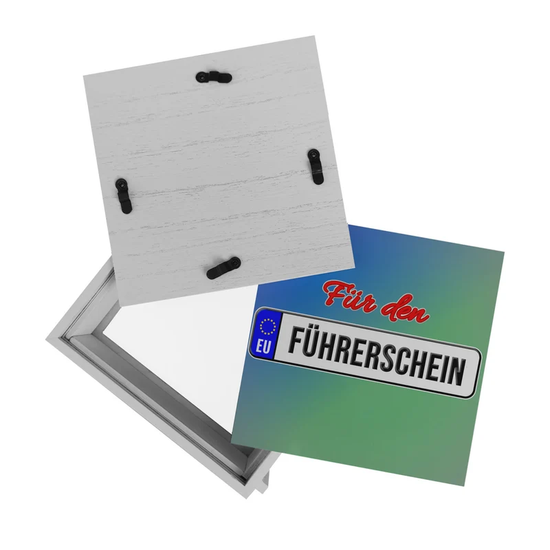 Spardose aus Keramik mit Spruch: Für den Führerschein mit Kennzeichenmotiv