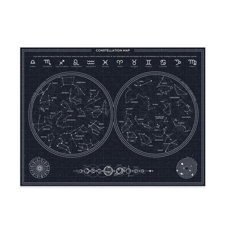 Sternzeichen Puzzle mit 300 Teilen und Glow in the dark Effekt