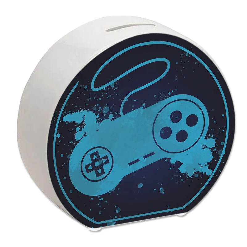 Spardose mit Retrocontroller für Videospieler