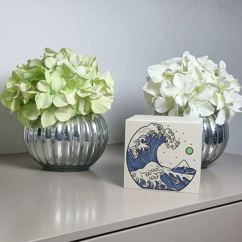 Spardose mit Wellen Motiv - Urlaubskasse aus Keramik mit schönem Meer Design