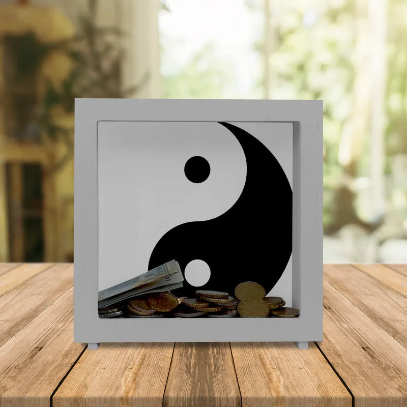 Spardose mit dekorativem Yin und Yang Design - chinesische Philosophie