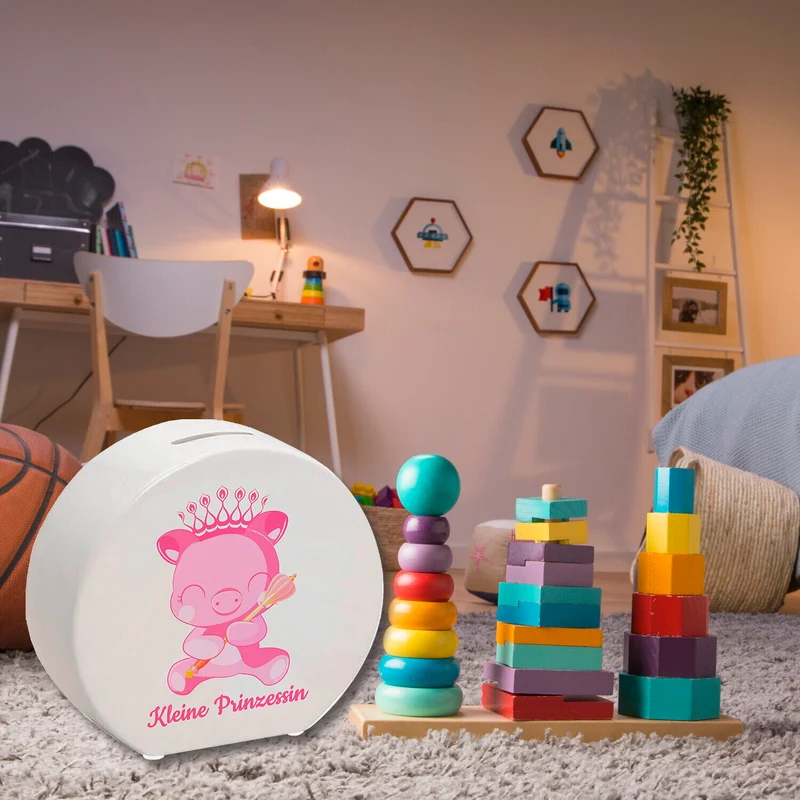 Kleine Prinzessin Spardose mit niedlichem Schweinchen