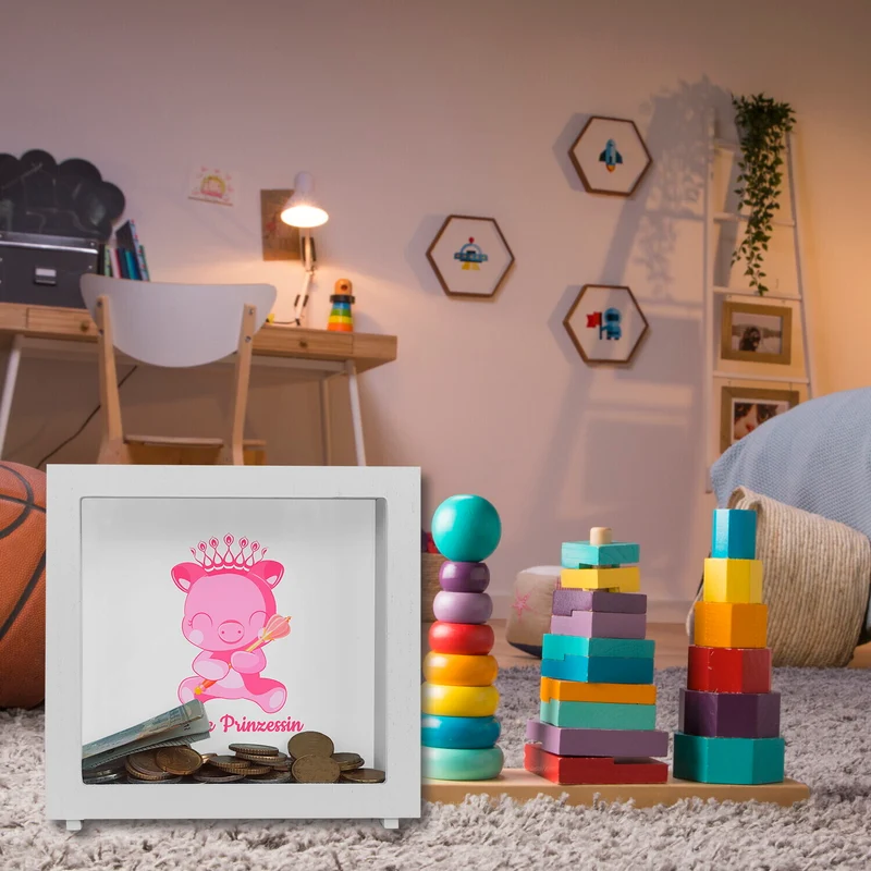 Kleine Prinzessin Spardose mit niedlichem Schweinchen