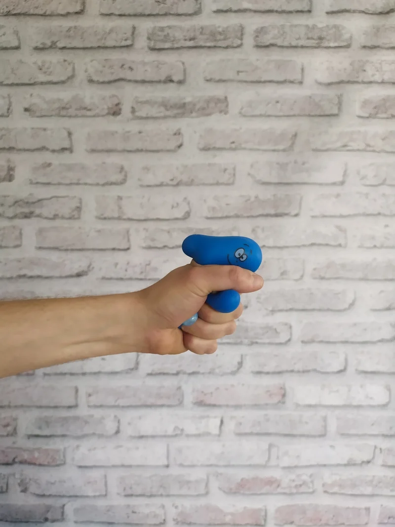 Männchen Stressball in blau