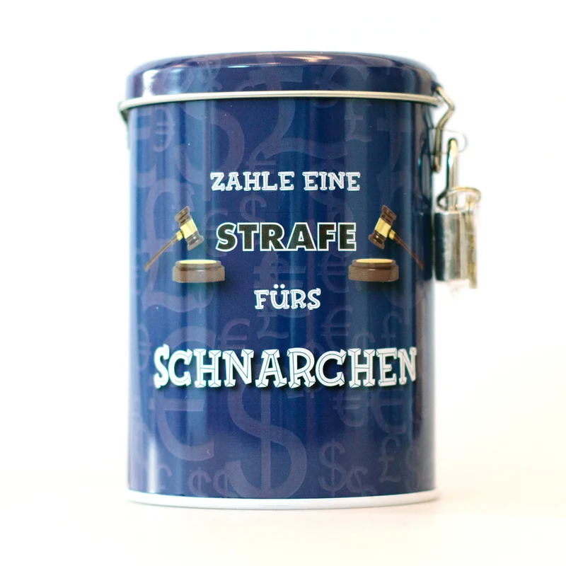 Schnarchen Spardose mit Schloss und Schlüssel