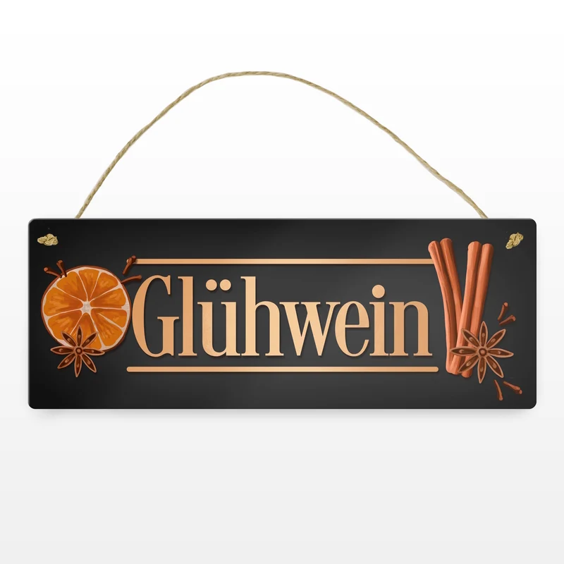 Glühwein Metallschild