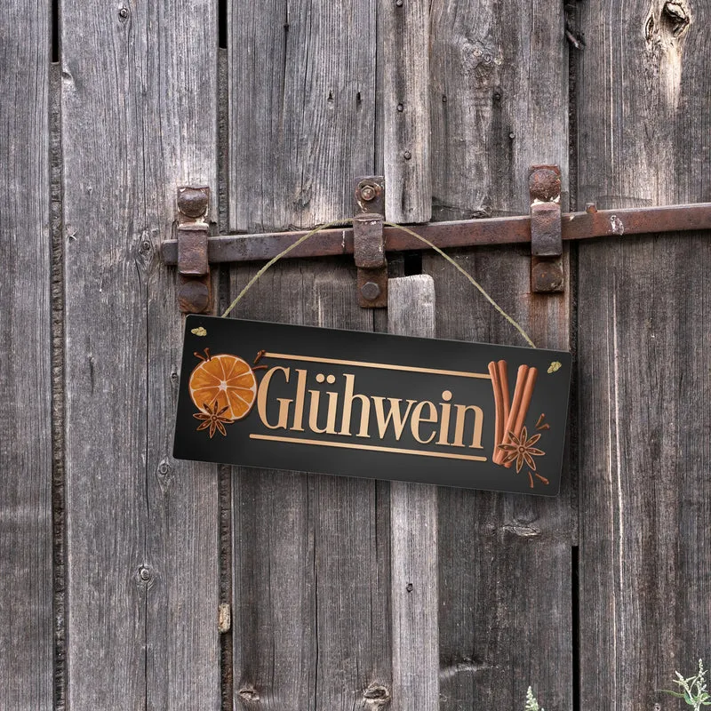 Glühwein Metallschild