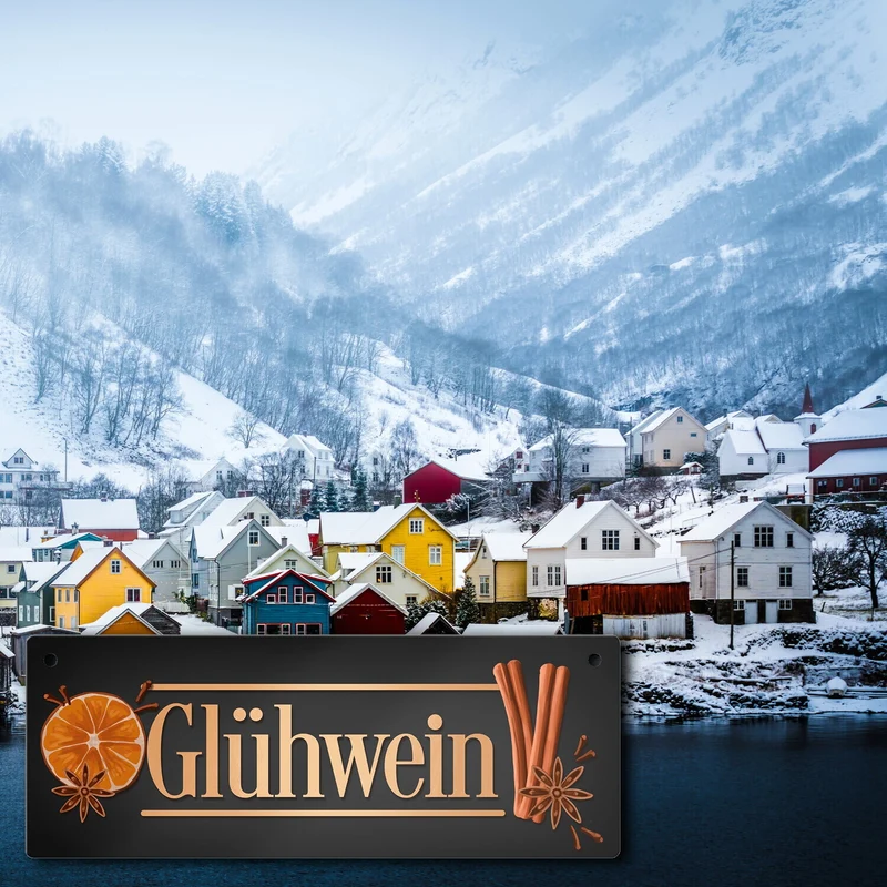 Glühwein Metallschild