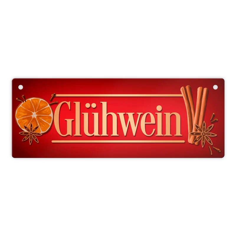 Glühwein Metallschild