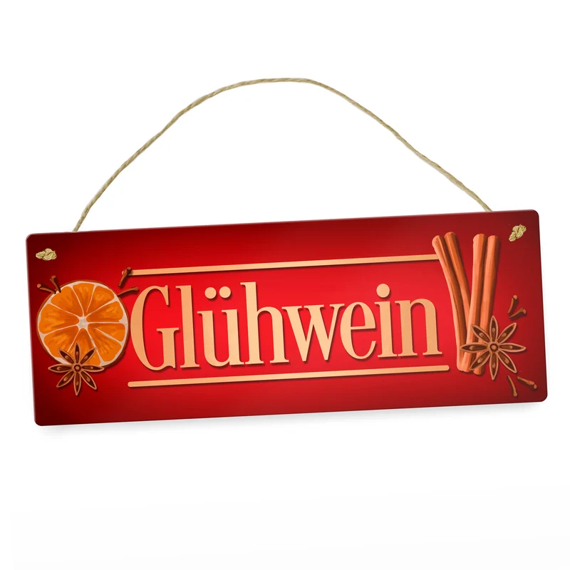 Glühwein Metallschild