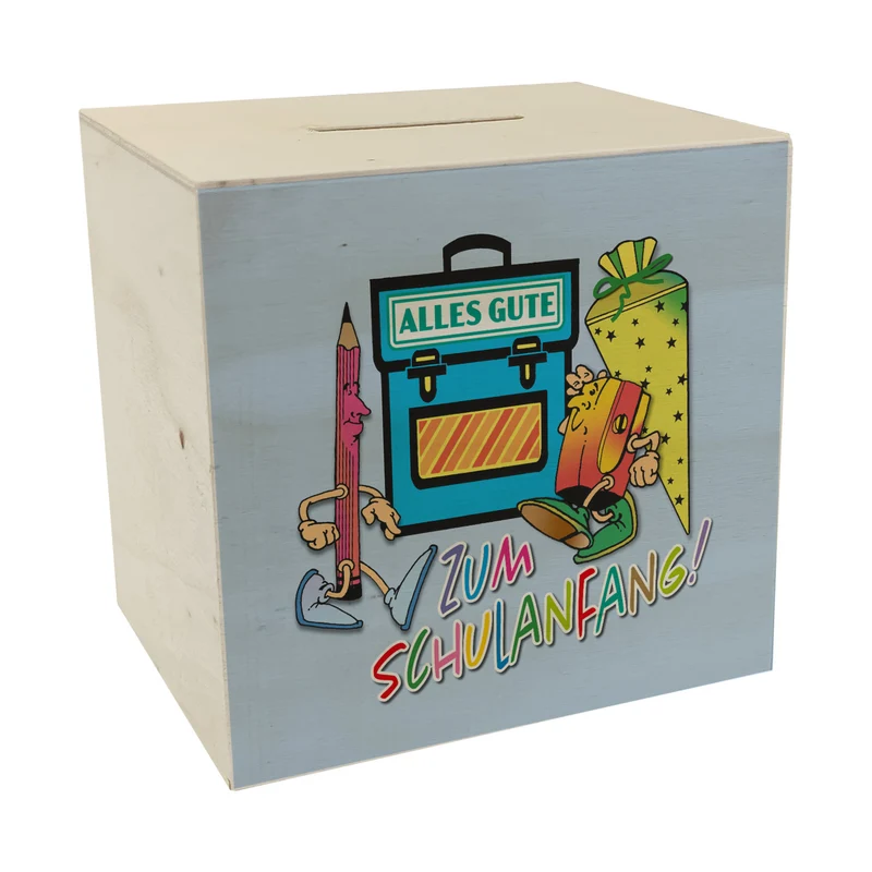 Alles Gute zum Schulanfang Spardose