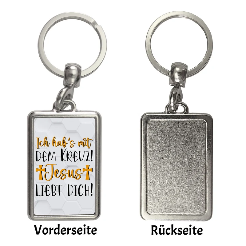 Jesus liebt dich Schlüsselanhänger Ich habs mit dem Kreuz