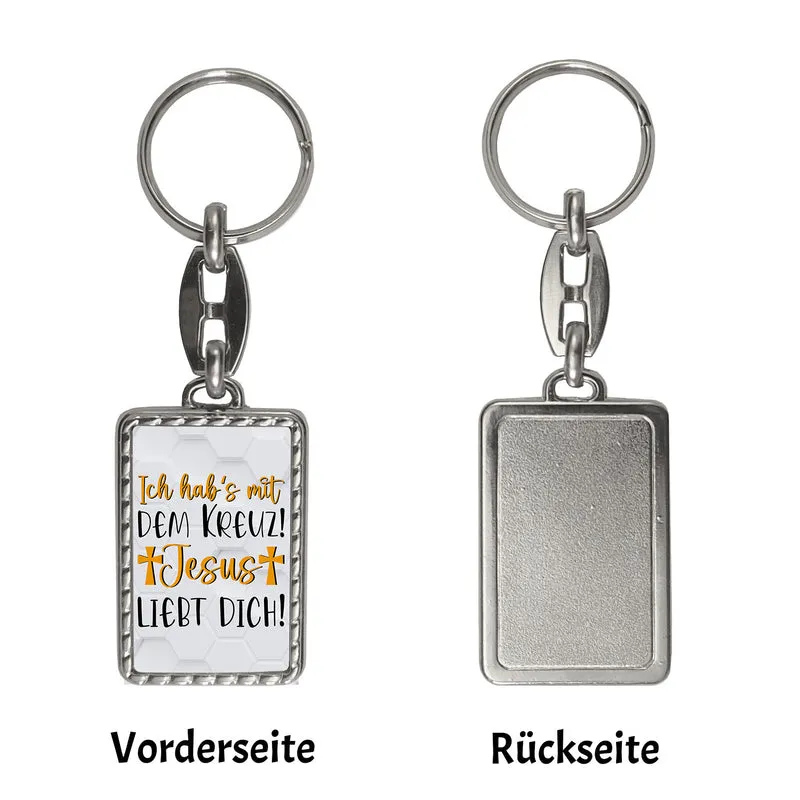 Jesus liebt dich Schlüsselanhänger Ich habs mit dem Kreuz