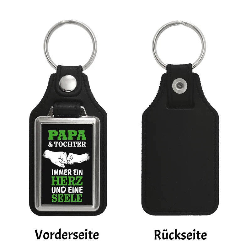 Papa & Tochter ein Herz und eine Seele Schlüsselanhänger mit Spruch