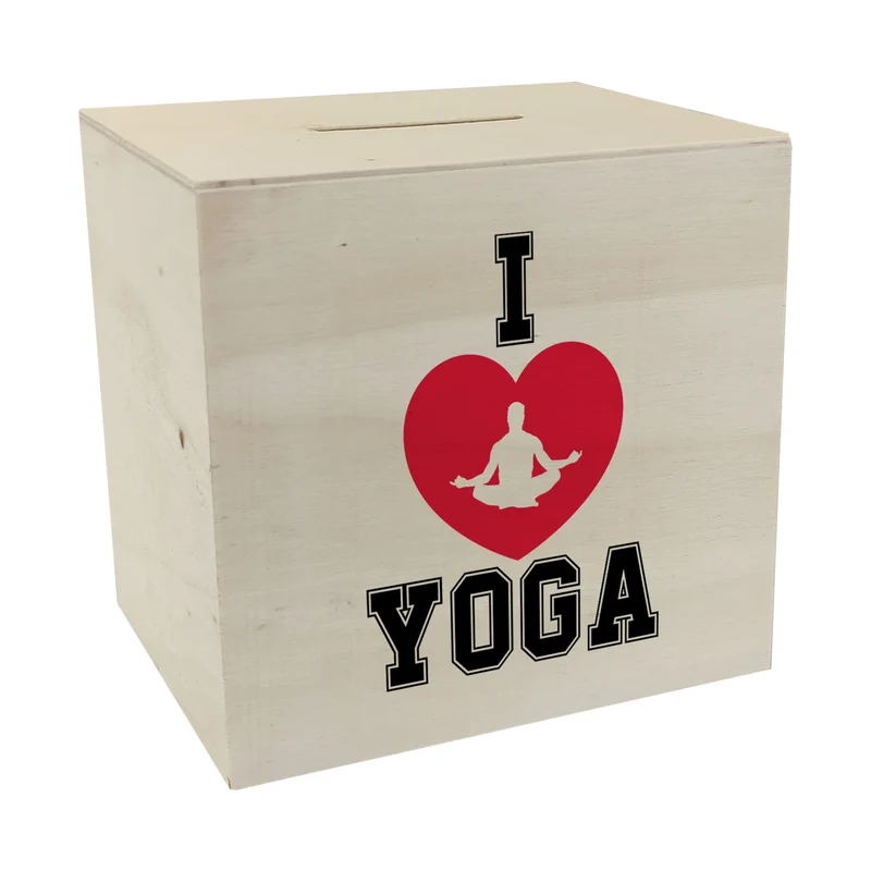 I love Yoga Spardose für Yogalehrer
