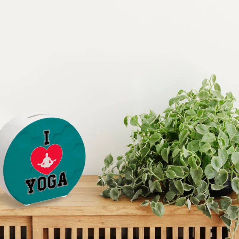 I love Yoga Spardose für Yogalehrer