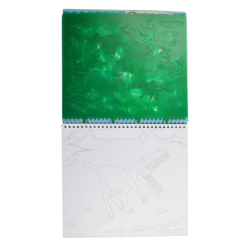 Dinosaurier Skizzenbuch mit Schablonen und Stickern