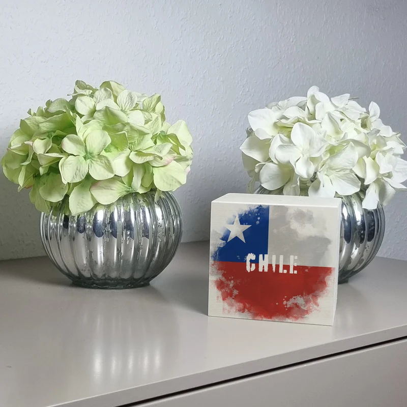 Spardose mit Chile-Flagge im Used Look - Sparschwein für Urlauber