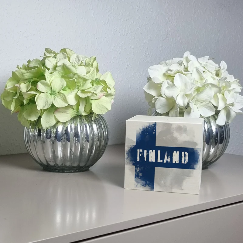 Spardose mit Finnland-Flagge im Used Look - Sparschwein für Urlauber