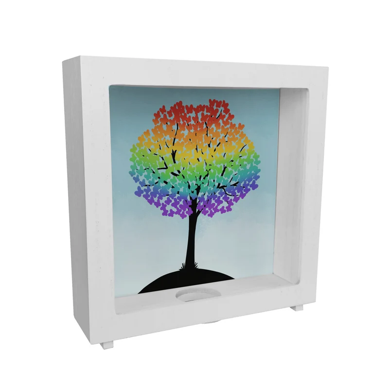 Baum in Regenbogenfarben Spardose
