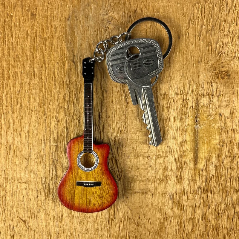 Akustikgitarre Schlüsselanhänger