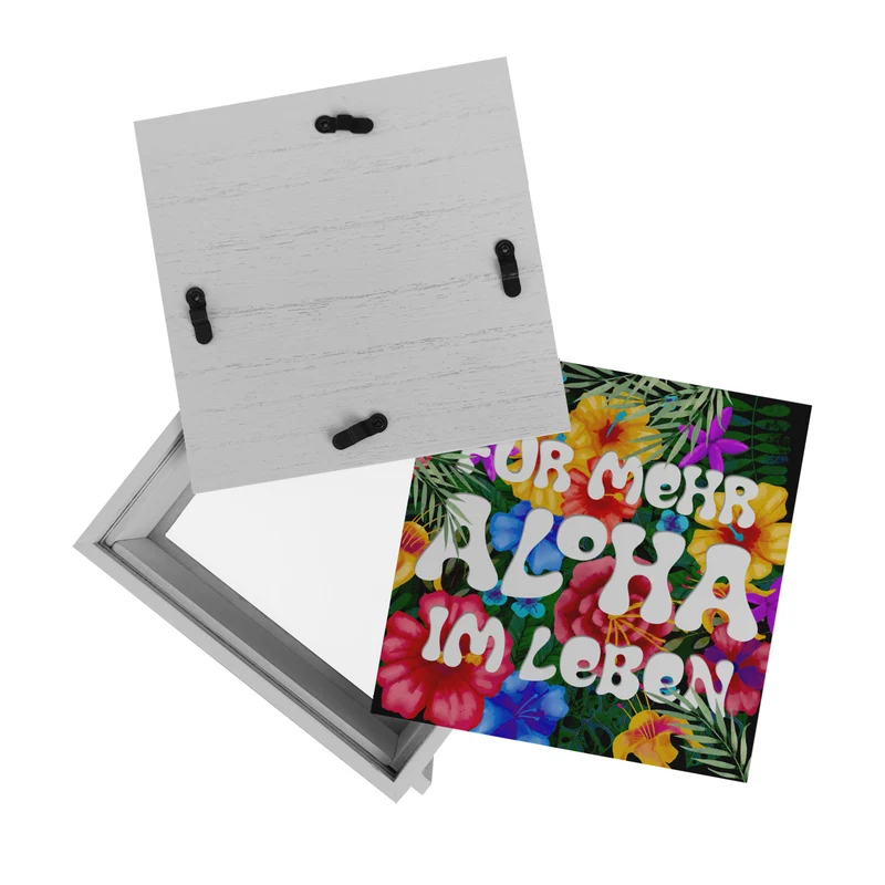 Spardose mit buntem Blumenmotiv und Spruch - Für mehr Aloha im Leben