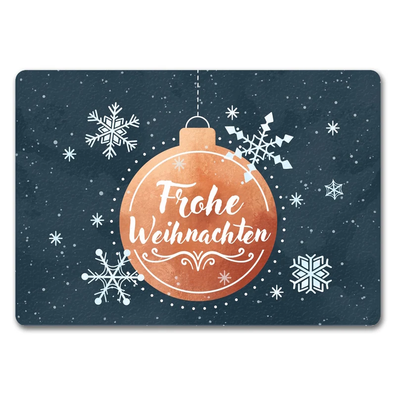 Frohe Weihnachten Christbaumkugel Fußmatte
