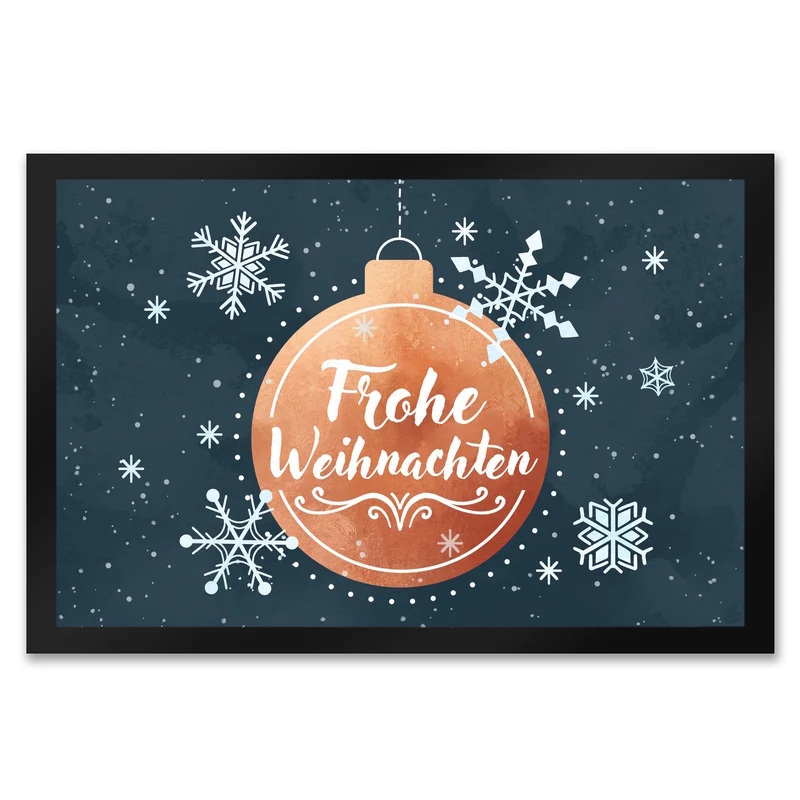 Frohe Weihnachten Christbaumkugel Fußmatte
