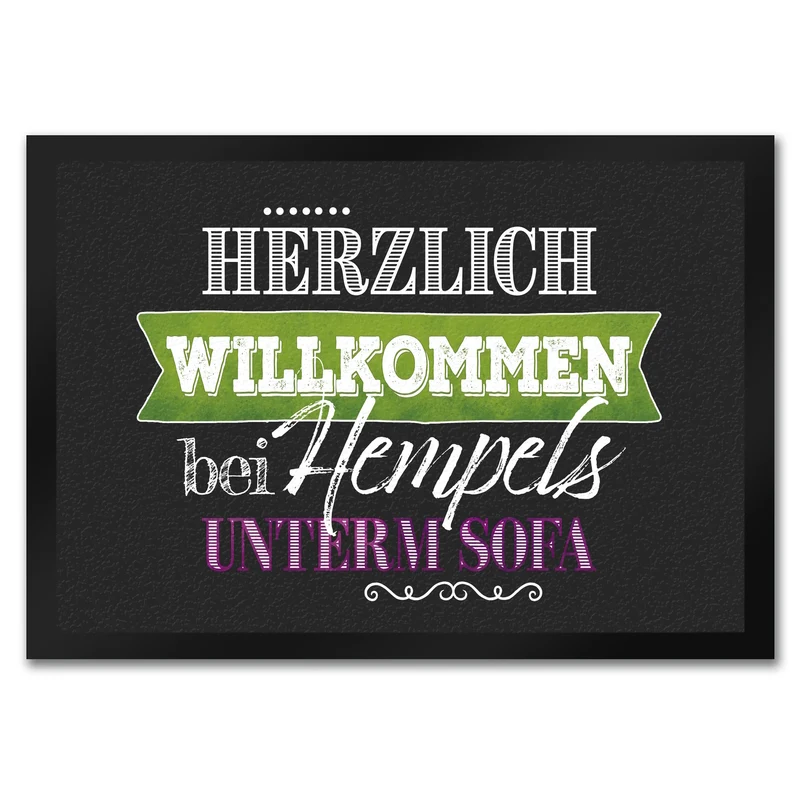 Herzlich Willkommen bei Hempels unterm Sofa Fußmatte mit Motiv