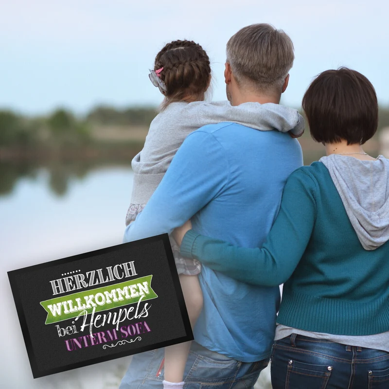 Herzlich Willkommen bei Hempels unterm Sofa Fußmatte mit Motiv