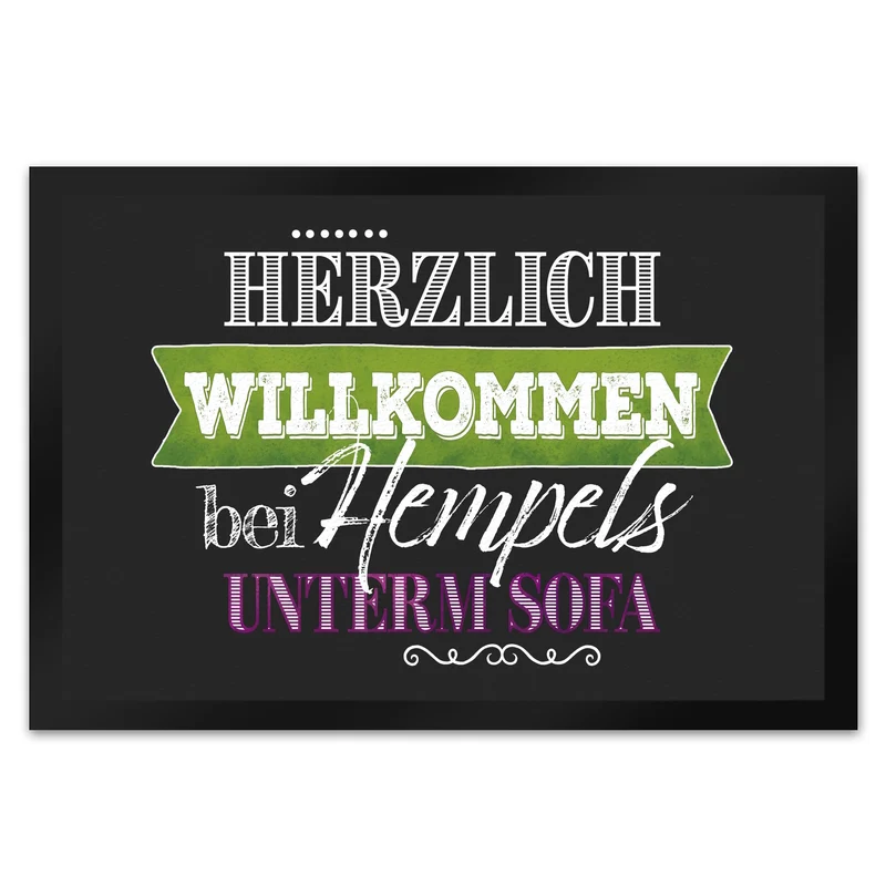 Herzlich Willkommen bei Hempels unterm Sofa Fußmatte mit Motiv
