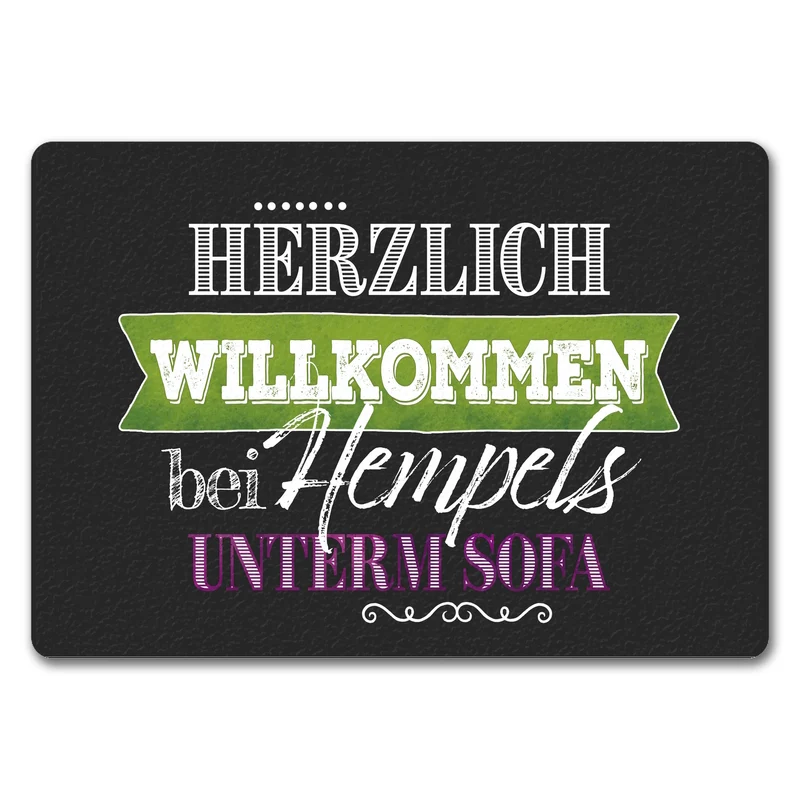 Herzlich Willkommen bei Hempels unterm Sofa Fußmatte mit Motiv