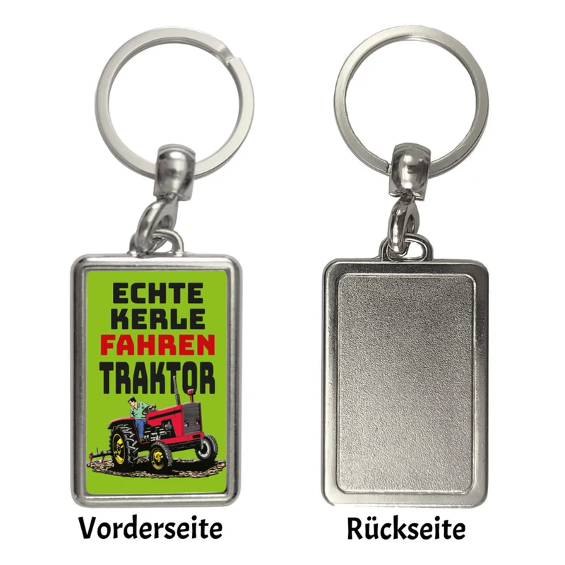 Echte Kerle fahren Traktor Schlüsselanhänger