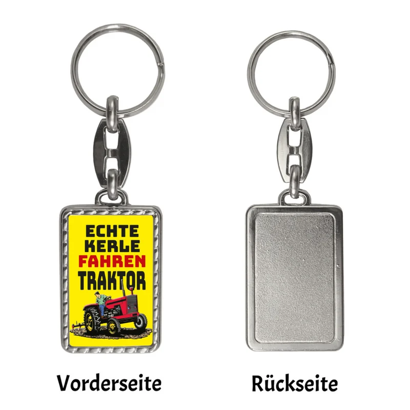 Echte Kerle fahren Traktor Schlüsselanhänger
